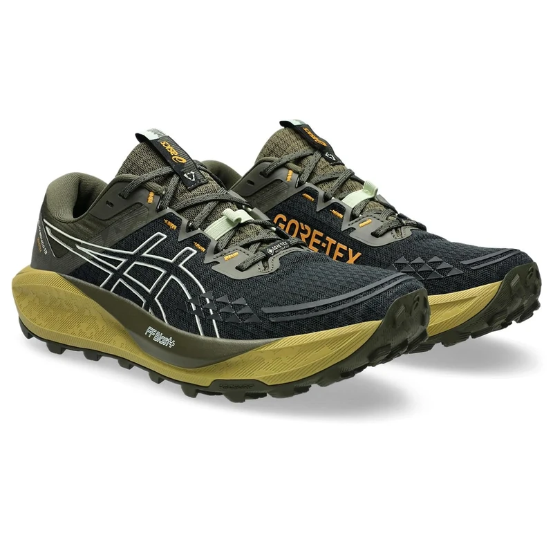 ASICS Men's Gel-Trabuco 13 GTX Sneaker, Black Whisper Green, 10 UK