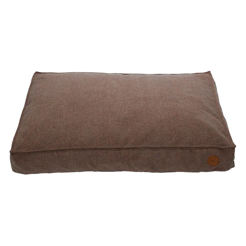 JACK AND VANILLA, Comfortable Foam Dog Bed, Stylish Design, Washable Cover, Durable and Durable, Ideal for Medium Dogs, 80 x 60 x 15 cm, Brown, Timeless Hampton - Image 1