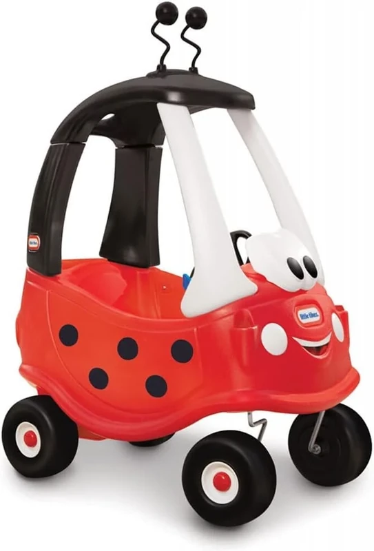little tikes Ladybug Cozy Coupe Car - Ride-On with Real Working Horn, Clicking Ignition Switch, & Fuel Cap