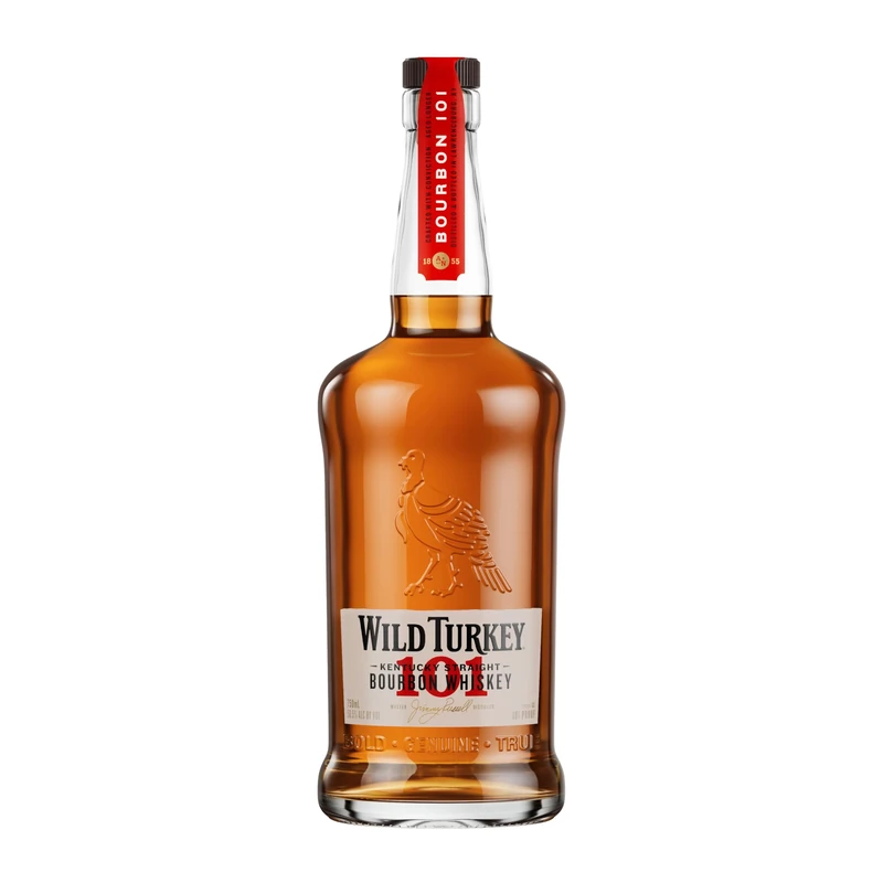 Wild Turkey 101 1L, 50.5% ABV, Bold and smooth Kentucky Bourbon, optimum for crafting the ultimate Old Fashioned