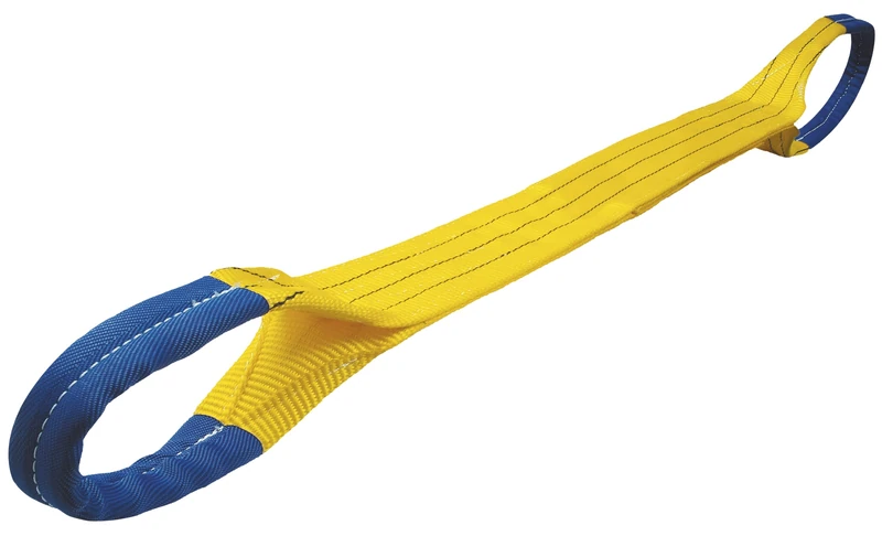 Loops Lifting Strap Load Capacity 3000 kg Yellow Length 6 m for Cranes, Chains and Workshops
