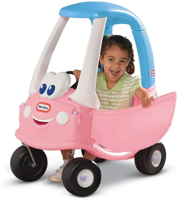 little tikes Princess Cozy Coupe Car - Ride-On with Real Working Horn, Clicking Ignition Switch, & Fuel Cap, 84 cm (H) x 72 cm (W) x 44 cm (D)