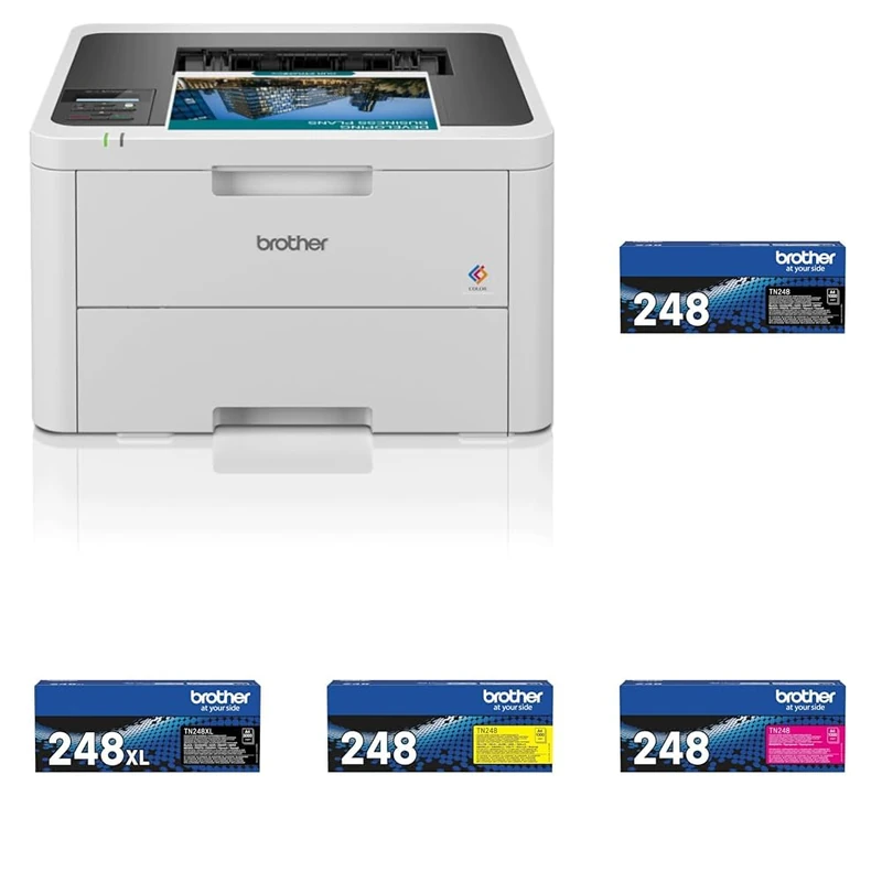 BROTHER HL-L3220CW Colour Wireless LED Printer | Single Function |USB 2.0 | A4|UK Plug Toner Cartridge