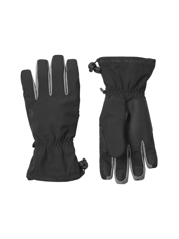 SEALSKINZ | Drayton | Waterproof Women's All Weather Lightweight Gauntlet | Textured Palm for Grip & Dexterity | Outdoor Gloves | Black, Large