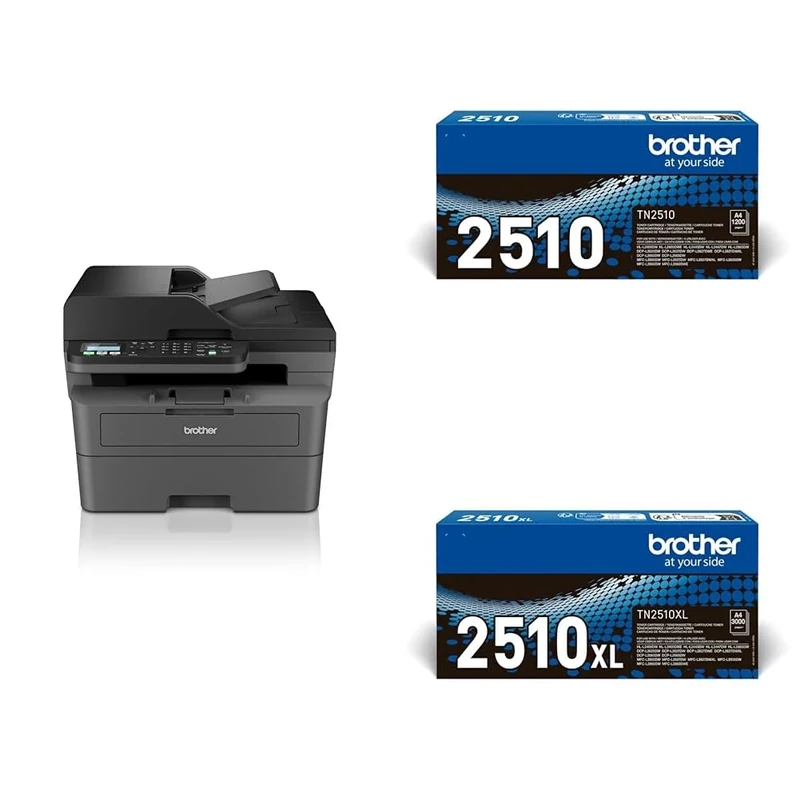 BROTHER MFC-L2860DWE All-in-one Mono Laser Printer with EcoPro Subscription |4 month free trial| Automatic toner delivery| Free manufacturers gurantee|UK Plug Toner Cartridges