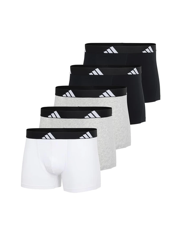 adidas Trunk (5PK) - Active Flex Cotton - Comfortable Underwear, 917 Assorted, L