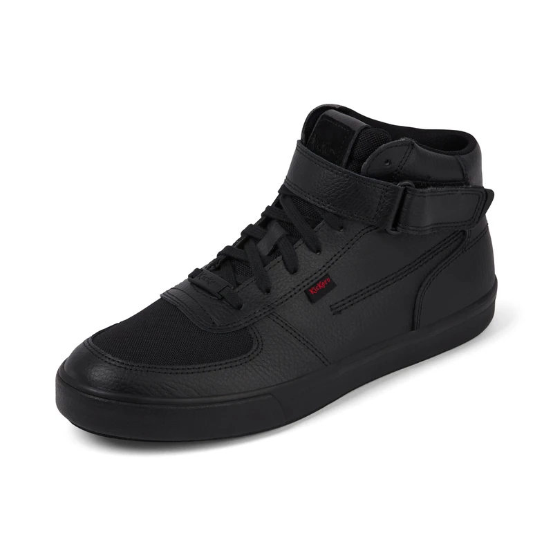 Kickers Men's Tovni Hi Mix Mesh Text Shoes, Black, 10 UK