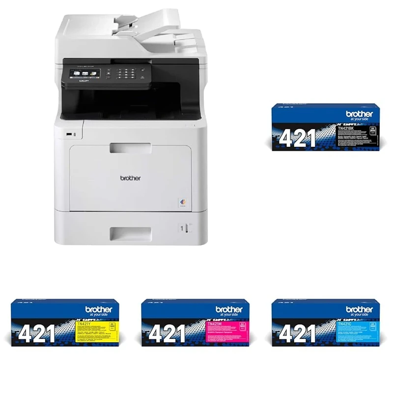 BROTHER DCP-L8410CDW Colour Laser Printer | Wireless, PC Connected & Network | Print, Copy, Scan & 2 Sided Printing | A4 Toner Cartridge