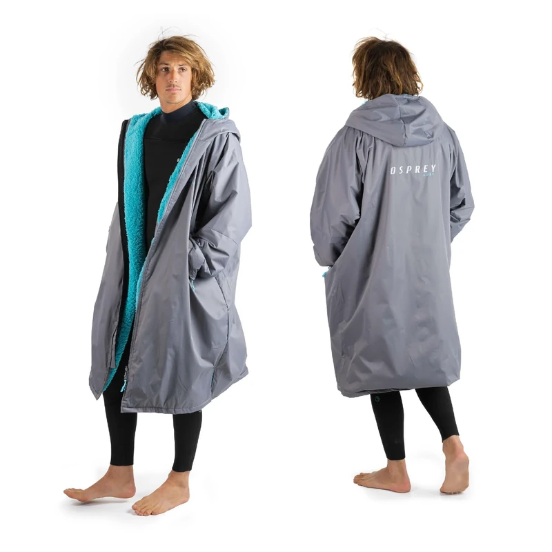 Osprey Changing Robe for Kids and Adults, Waterproof Changing Robe, Swimming and Beach, Unisex, Grey XS
