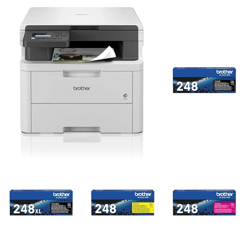 BROTHER DCP-L3520CDWE 3-in-1 Colour Wireless LED Printer with EcoPro Subscription |4 month free trial| Automatic toner delivery| Free manufacturers gurantee| UK Plug Toner Cartridge