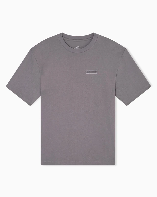 Armani Exchange Men's Short Sleeve Regular Fit Back Logo T-Shirt Grey L, Dark Gull Gray, L