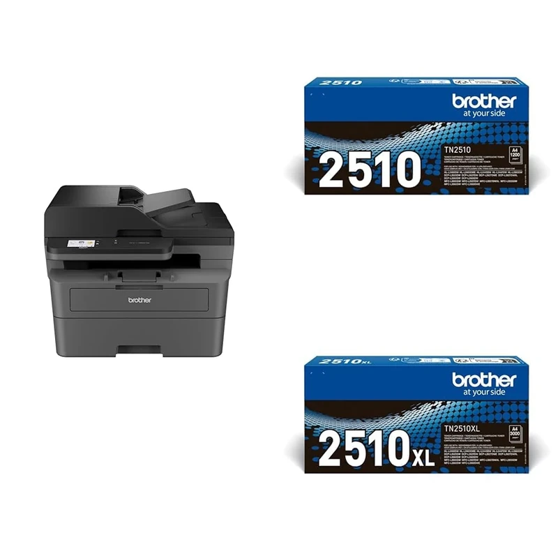 BROTHER DCP-L2665DW 3-in-1 Mono Laser Printer| Print, copy & scan | Automatic 2-sided print| A4|UK Plug Toner Cartridges