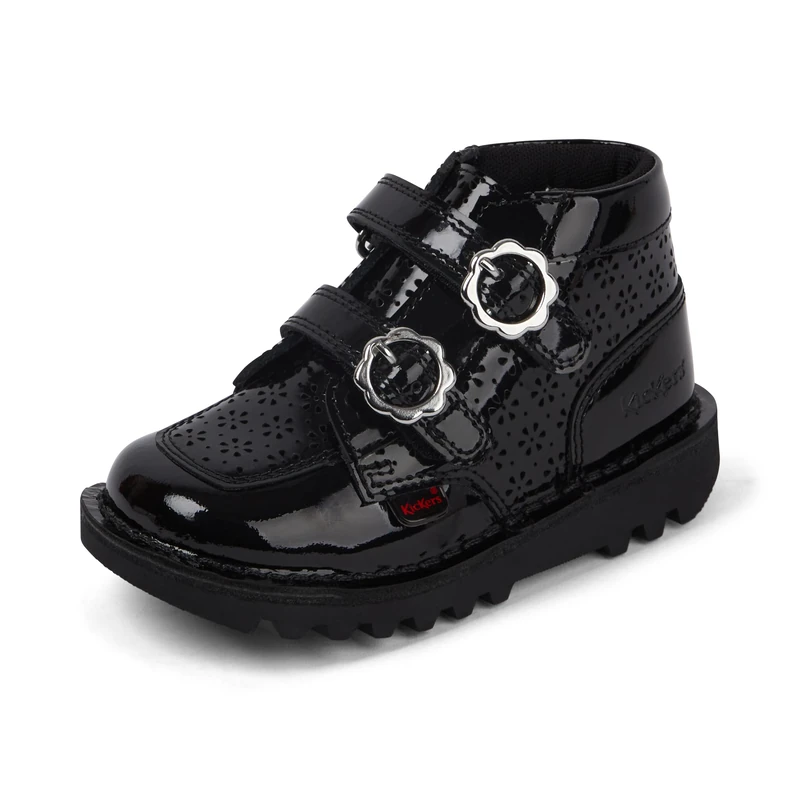 Kickers Girl's Kick Hi Meadow Ankle Boot, Black, 8 UK Child