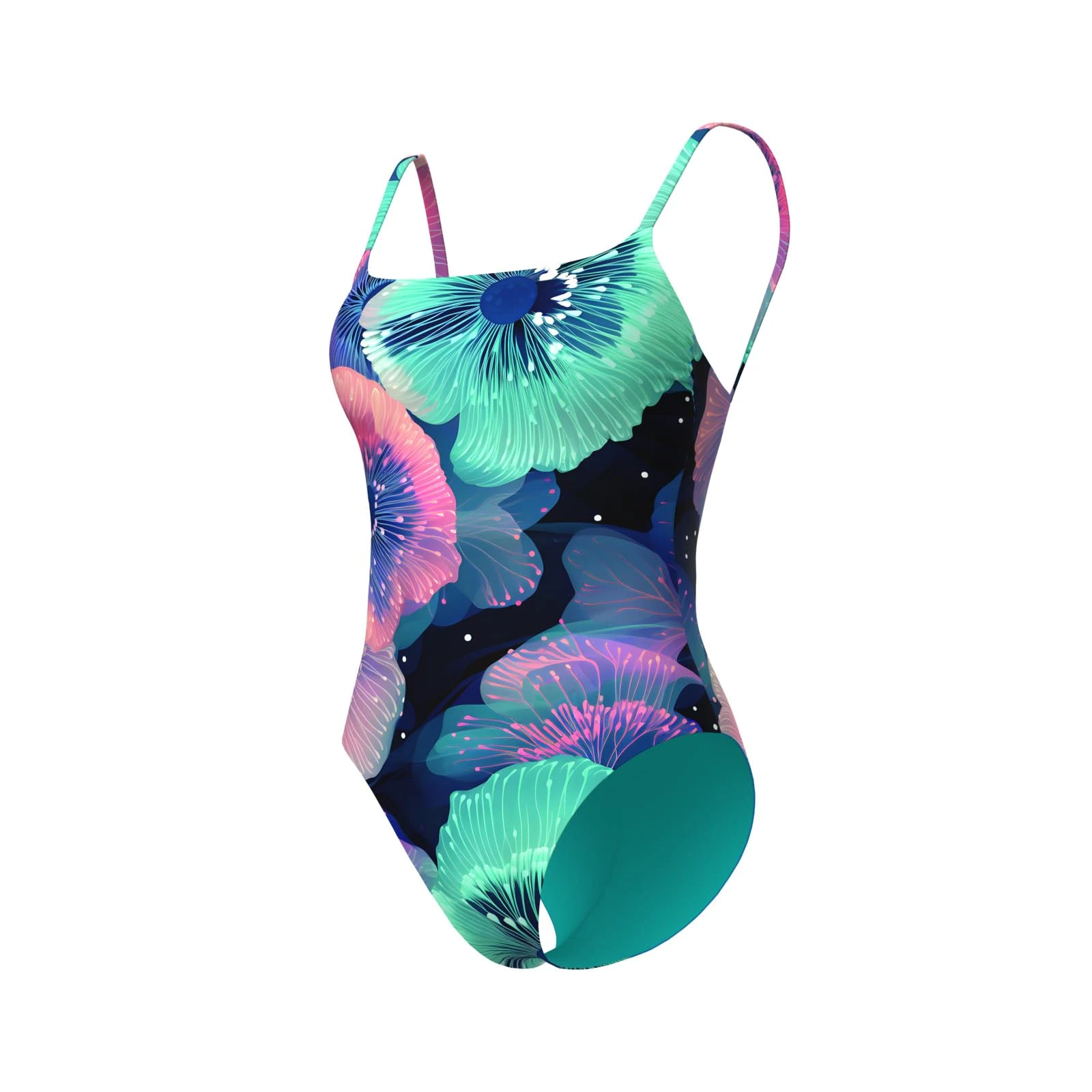 ARENA Water Prints Women's One Piece Swimsuit, Quick Drying Recycled Stretch Fabric Swimsuit, Women's Beach and Pool Costume, Lined Fabric Women's Swimsuit with Removable Cups