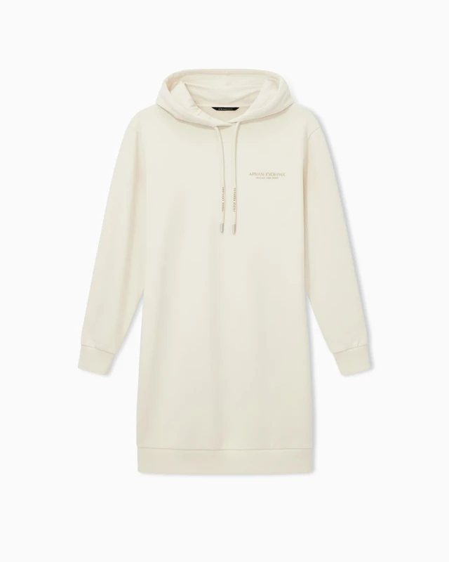 Armani Exchange Women's Milano-New York Side Logo Loged Drawstrings, Dress, White, XS, ISO, XS