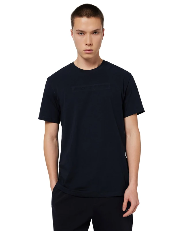 Armani Exchange Men's Short Sleeve Lettering Logo on Front T-Shirt Blue L, deep Navy, L