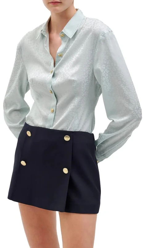 Ronny Kobo Women's Zola Mini Skirt, Navy, M