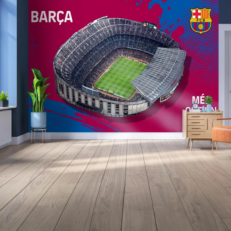 Licensed Decor FC Barcelona Vinyl Wall Mural - Small (110cm (h) x 80cm (h) - Stadium 1