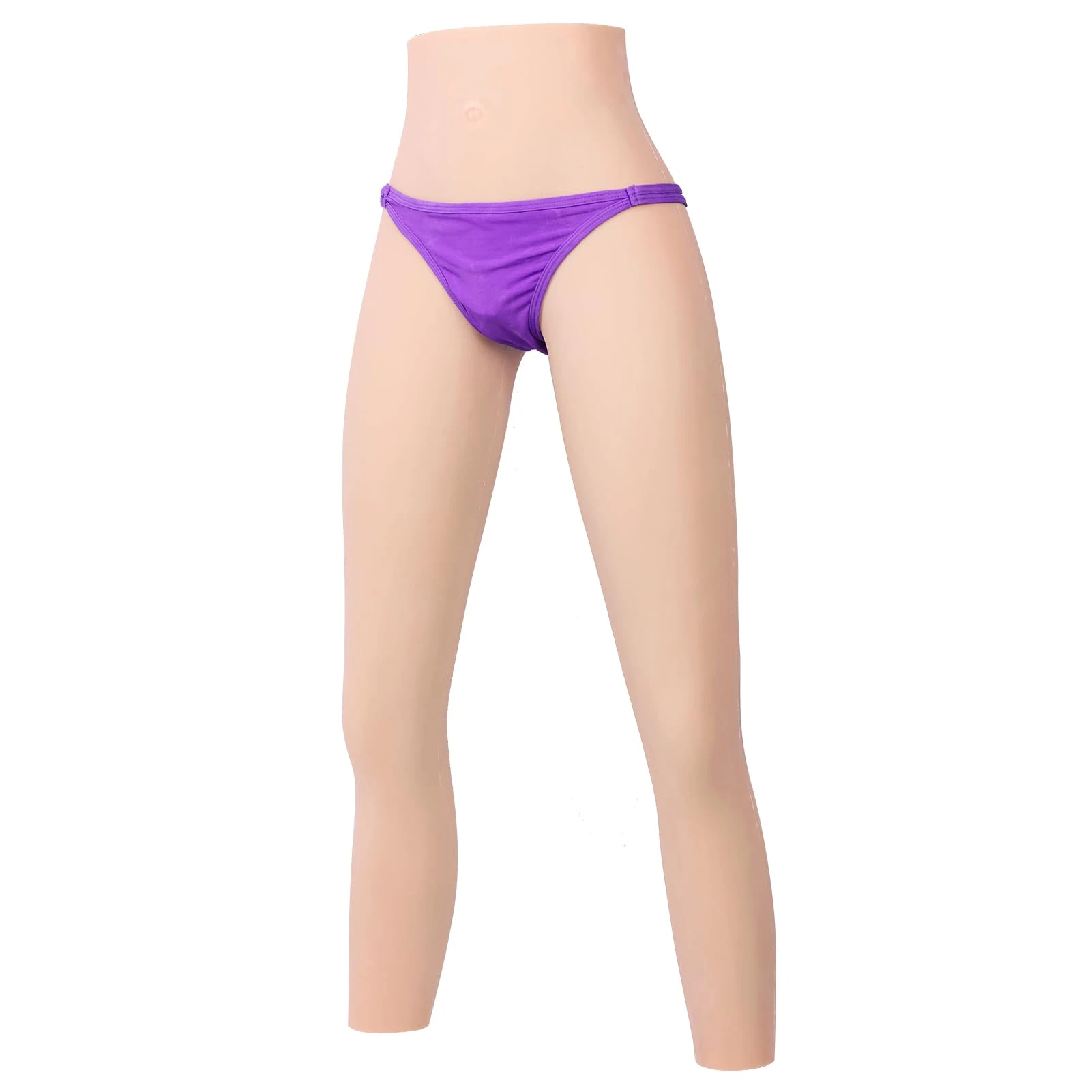 Vnmcry Silicone Vagina Panties Trousers 1.0 Basic Crossdresser Fake Vagina Pants Hip Butt Enhancer Transgender Underwear (with Black Hair, Ivory White - Size S)
