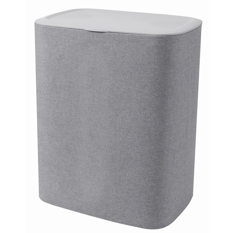 SVEN 50L Fabric Laundry Basket with Lid and 2 Removable Separator Bags, Large Capacity, Foldable and Convenient