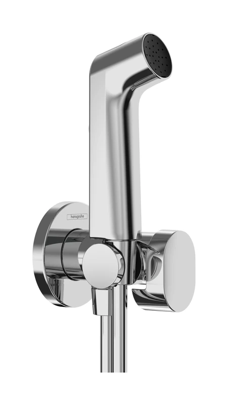 hansgrohe Bidette Shower S with 1 Water-Saving Jet Type (EcoSmart), incl. Non-Return Valve, Bracket and Shower Hose 1.25 m, for Cold Water, Chrome, 29230000