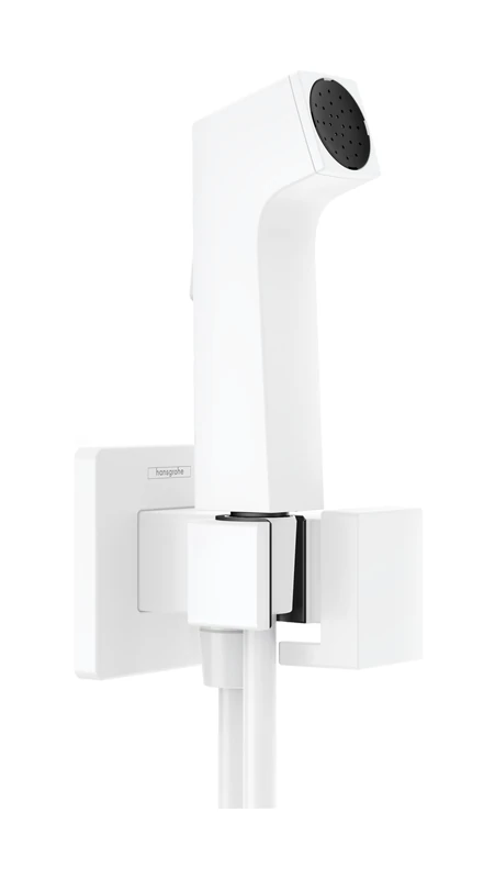 hansgrohe Bidet Set E, Bidet Shower with 1 Water-Saving Jet Type (EcoSmart), incl. Stopcock, Shower Bracket and Shower Hose 1.25 m, for Cold Water, matt White
