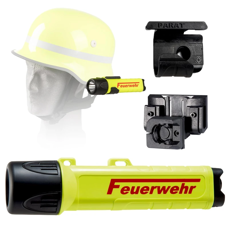 PARAT Paralux PX1 Fire Brigade Set for Schuberth F120 Pro/F130 Left LED Work Light with 120 Lumen EX-Protected LED Torch Waterproof Helmet Lamp Includes Batteries, Adapter and Holder