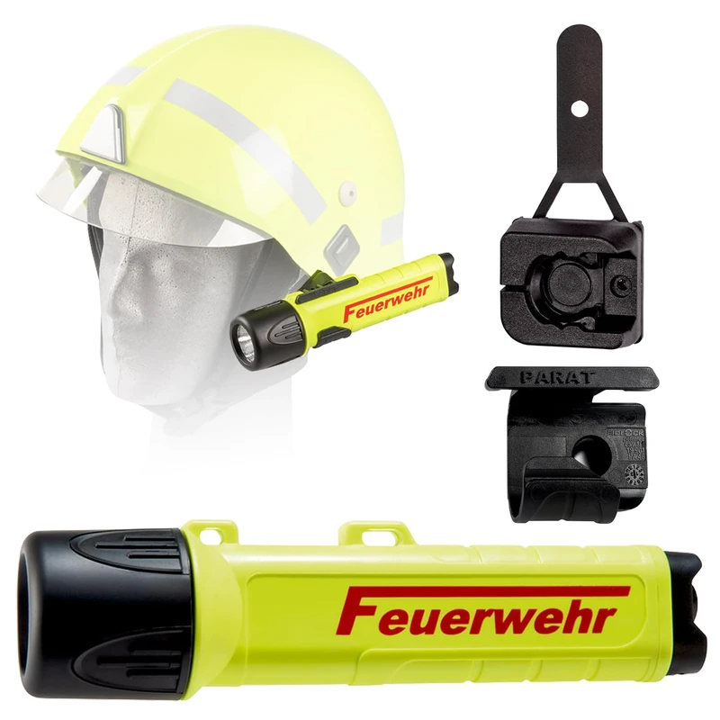 PARAT Paralux PX1 Fire Brigade Set for Schuberth F200/F220 Left LED Work Light with 120 Lumen EX-Protected LED Torch Waterproof Helmet Lamp Includes Batteries, Adapter and Holder