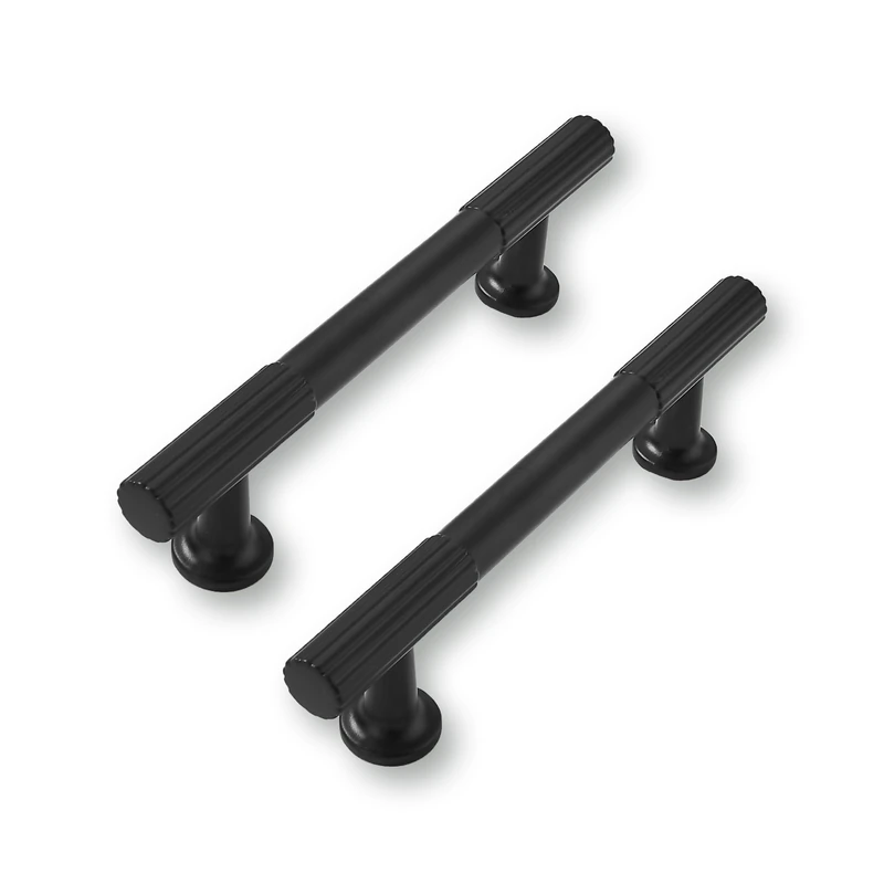 CABDM 10 Pack 8inch(203mm) Center to Center Matte Black Cabinet pulls Solid Heavy-Duty Kitchen Cabinet Handles Drawer Pulls Cupboard Hardware for Cabinets