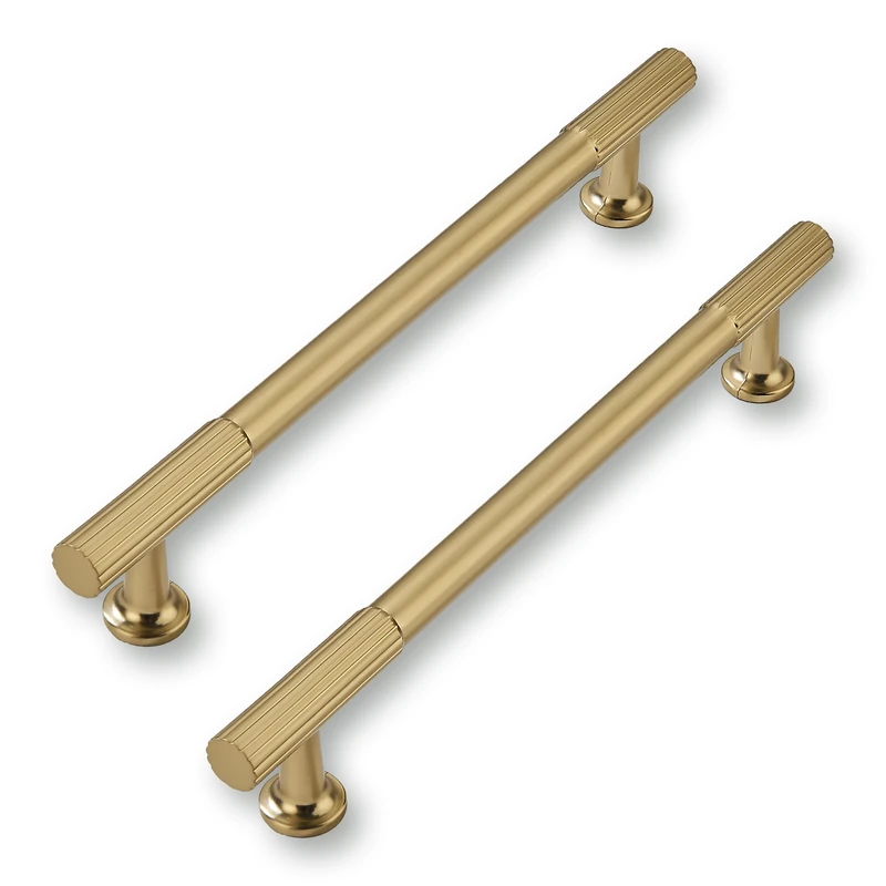 CABDM 10 Pack 6inch(152mm) Center to Center Champagne Bronze Cabinet pulls Solid Heavy-Duty Kitchen Cabinet Handles Drawer Pulls Cupboard Hardware for Cabinets