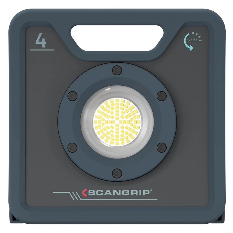 Scangrip NOVA 4 FOR LIFE, LED Work Light, Provides Reliable and Uninterrupted Illumination Resistant to Water and Dust, From 4000 lumens