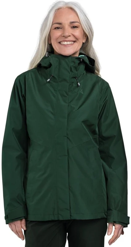 Schöffel Okere WMS Women's 3-in-1 Jacket, Waterproof, Breathable Outdoor Jacket with Removable Fleece Jacket, Warm 3-in-1 Jacket with Adjustable Hood