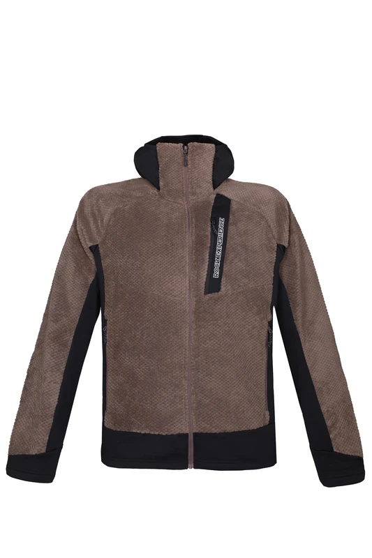 Rock Experience Blizzard Tech Men's Fleece Sweatshirt Taupe/Black