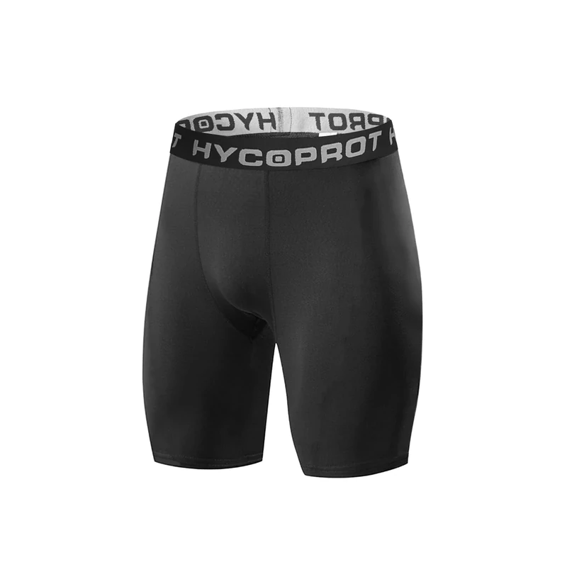 HYCOPROT 1 or 3 Pack Mens Compression Shorts Spandex Sports Underwear Athletic Performance Base Layer Shorts Quick-Drying Tights Leggings Workout Running Active （Black, M）