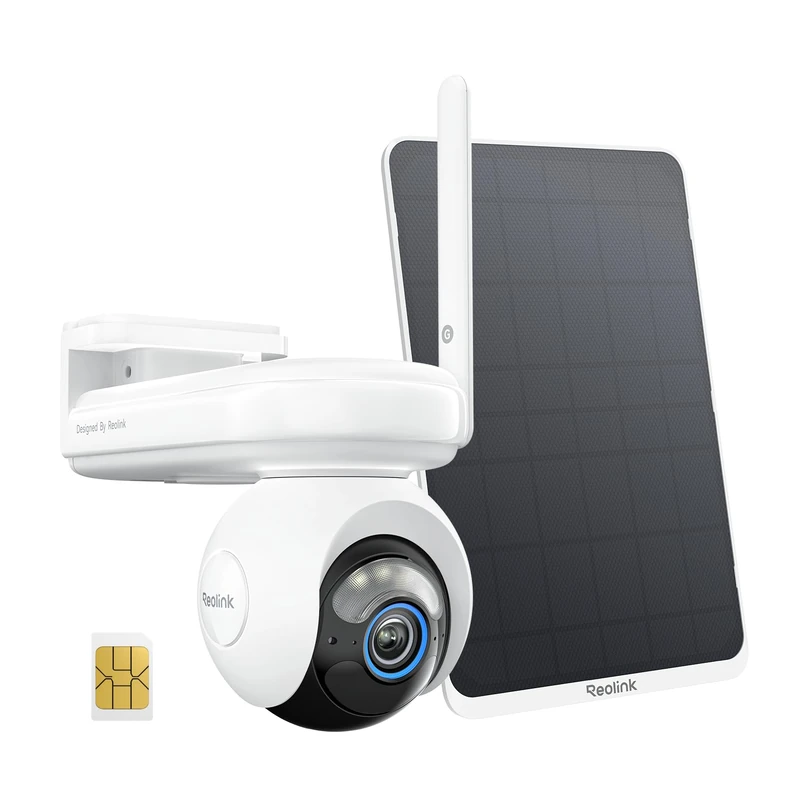 Reolink 4G LTE Cellular Security Camera Outdoor Wireless with SIM Card, 20,000mAh Battery Powered, Pan & Tilt, Auto Tracking, No WiFi Camera, 2K Colour Night Vision, Altas Go PT+12W Solar Panel