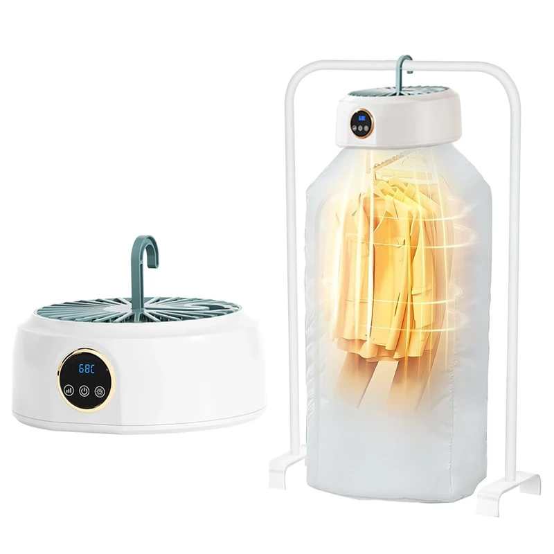 Electric Clothes Dryer,600W Heat Pump Dryers with Timer,Quickly Drying Wet Laundry Fast Drying Portable Clothes Dryer for Light Clothes,Underwear