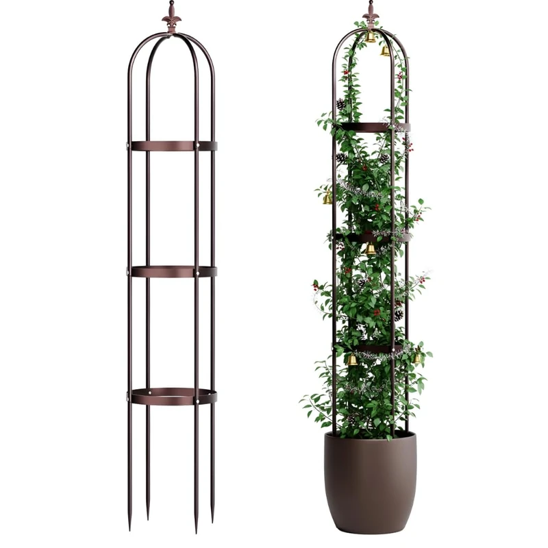 Garden Trellis Steel with Hammer Stone Coated - Upgrade - Bronze