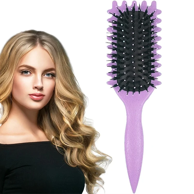 Susubaofu Curl Defining Thick Hair Brush,Curly Wavy Detangle Hair Brush Girls,Define Curls Brush,Soft Shaping Comb for Wet Curls,Curl Brush,Hair Styling Appliances for Women and Men