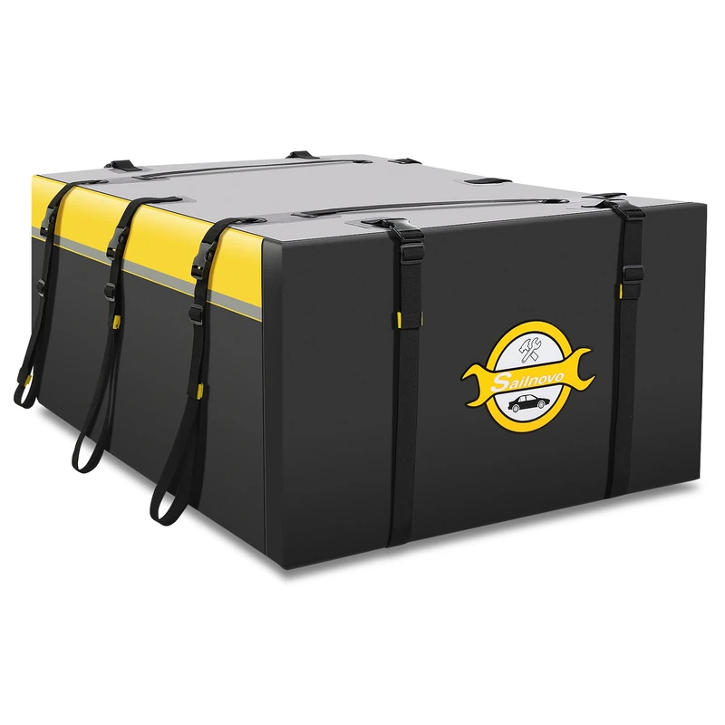 Sailnovo Roof Bag Box Soft-Shell Carrier 21 Piedi Cubi Con Tappetino Antiscivolo + 6 ganci per Porta