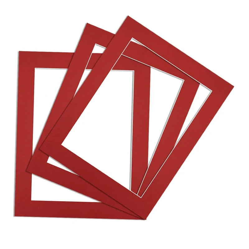 Procut Global 100x70cm Crimson Picture Mounts to Fit 90x60cm Aperture - Precision Cut Cardboard Photo Mount - Ideal for Frames, Prints, Artwork & Certificates - Sizes & Colours Available - 3 Pack
