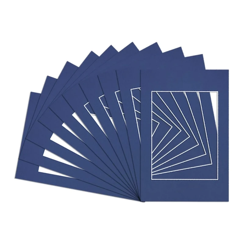Procut Global Pack of 20 A6 Blue Picture Mounts to Fit A7 Photo Frames- Photo Mounts for Frames - Stylish & Durable Mount Board Card for Home Decor
