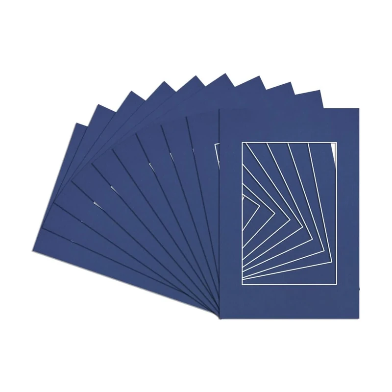 Procut Global Pack of 20 Blue Picture Mounts 6x4 to Fit 4x3 Photo Frames - Stylish & Durable Mount Board Card for Home Decor