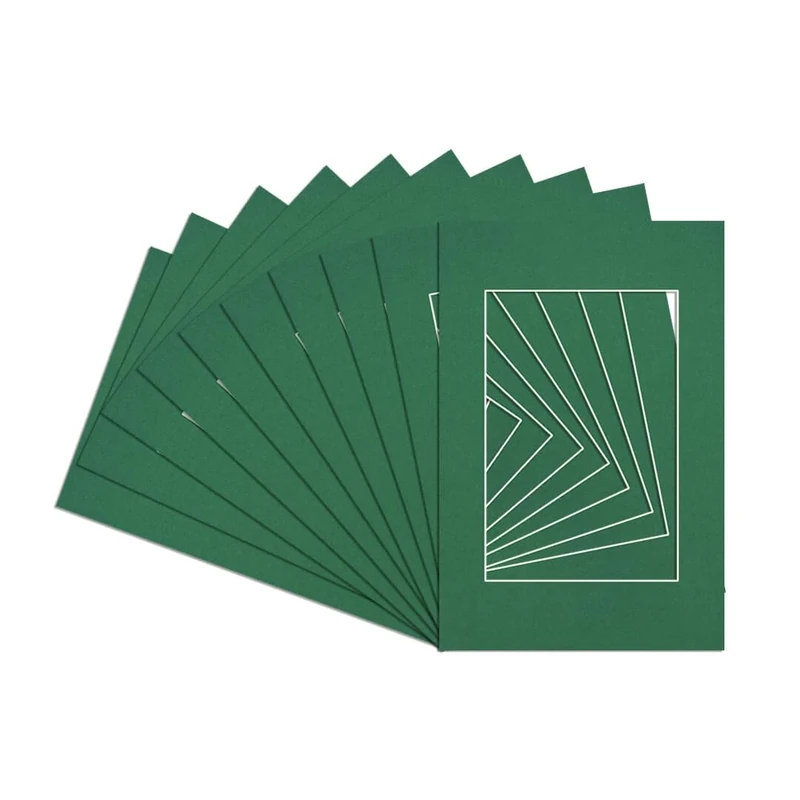 Procut Global Pack of 20 6x4 Emerald Picture Mounts to Fit 4x3 Photo Frames - Stylish & Durable Mount Board Card for Home Decor