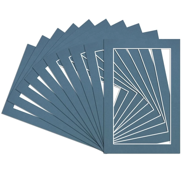 Procut Global Pack of 20 6x4 Pompadour Picture Mounts to Fit 5x3 Photo Frames- Photo Mounts for Frames - Stylish & Durable Mount Board Card for Home Decor