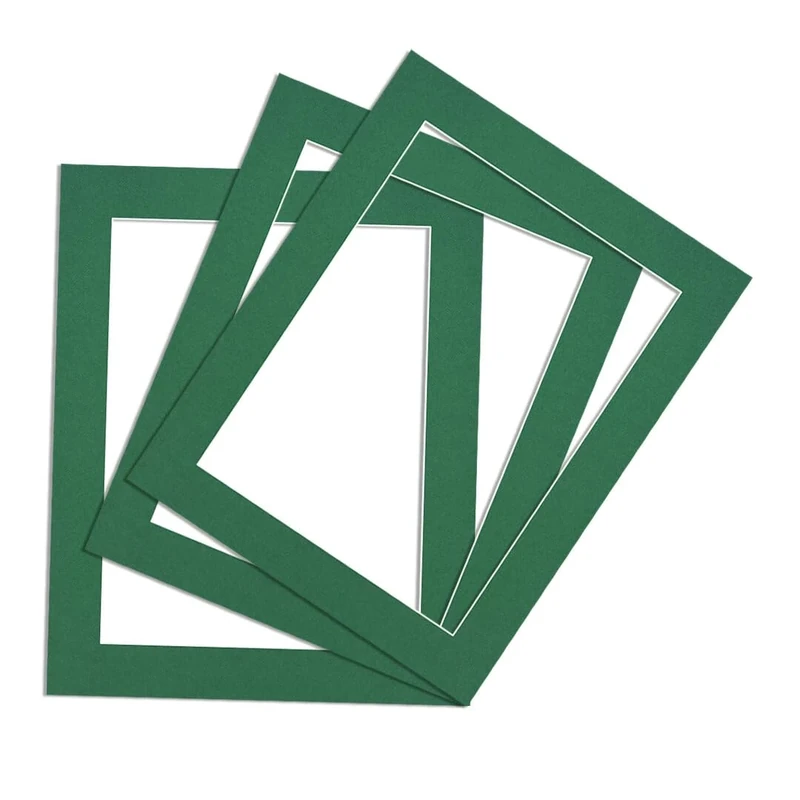 Procut Global Pack of 3 Emerald Picture Mounts 100x70 cm to Fit 60x90 cm Photo Frames - Stylish & Durable Mount Board Card for Home Decor