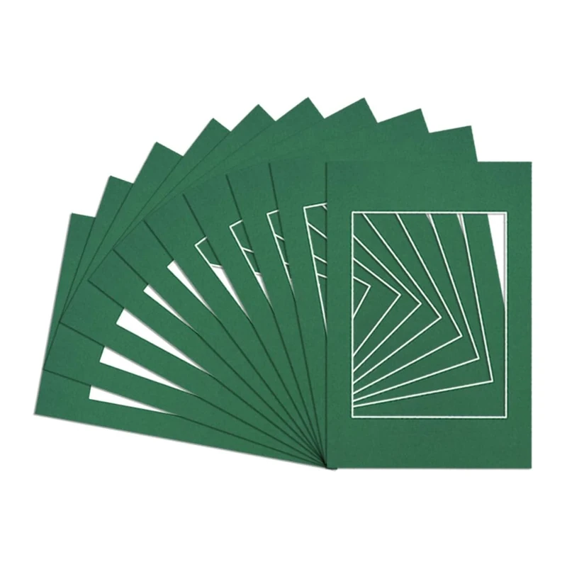 Procut Global Pack of 20 A6 Emerald Picture Mounts to Fit A7 Photo Frames- Photo Mounts for Frames - Stylish & Durable Mount Board Card for Home Decor