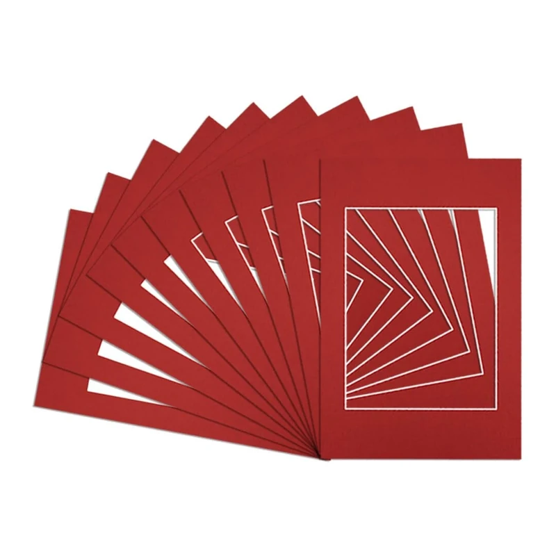 Procut Global Pack of 20 A6 Crimson Picture Mounts to Fit A7 Photo Frames- Photo Mounts for Frames - Stylish & Durable Mount Board Card for Home Decor