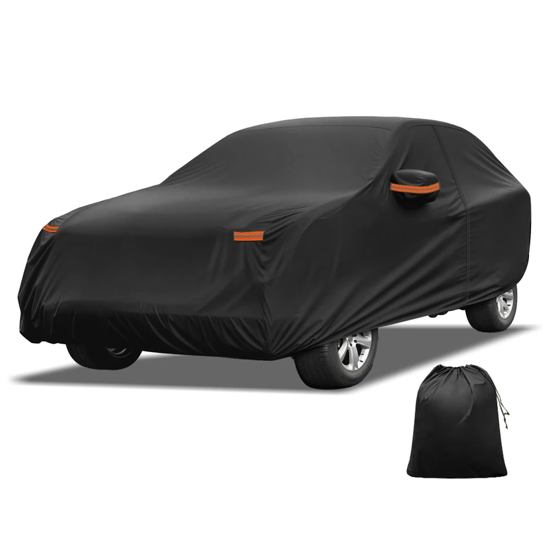 X AUTOHAUX Car Cover for Ford for Mustang Mach-E - Outdoor Waterproof Sun Rain Snow Hail Protection with Left Side Zipper - 210D-PU Material - Image 1