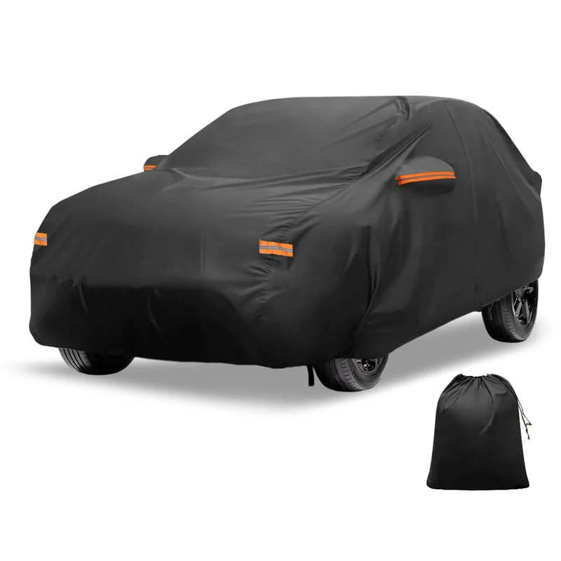 X AUTOHAUX Car Cover Outdoor Waterproof Sun Rain Snow Hail Protection with Left Side Zipper Aluminum Film for Volvo XC60