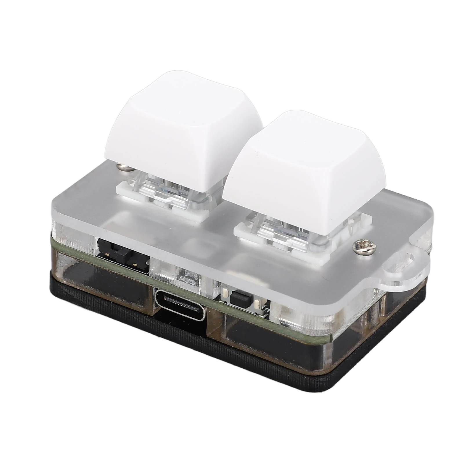 Jectse 2 Key Mini Mechanical Gaming Keyboard, RGB Programmable Macro Keyboard, Wired Bluetooth Connection Blue Switch Hot Swap Keyboards